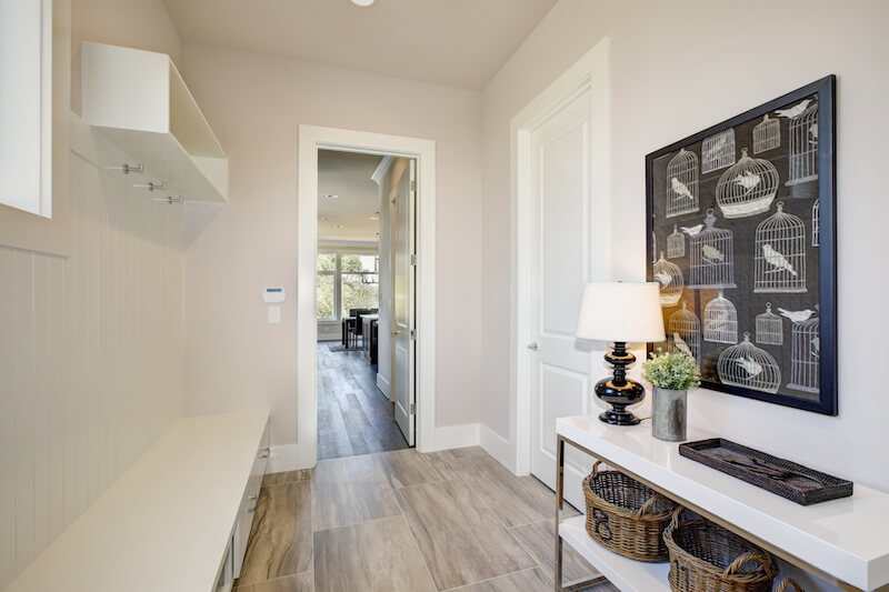 Stylish Black and White Home Foyer