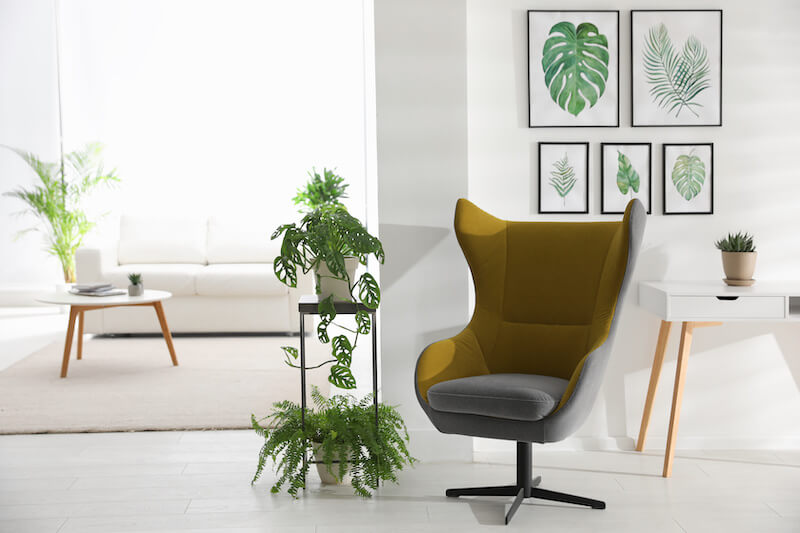 Botanical Prints in Office Environment