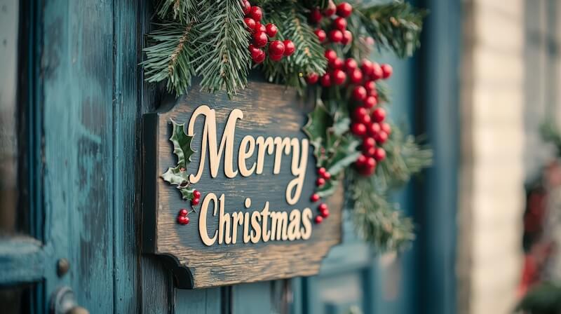 Rustic Wooden Christmas Sign