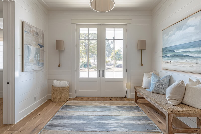 Coastal-Themed Foyer