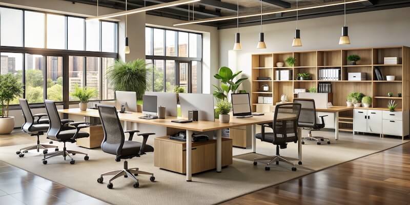 Sleek Office Filled With Ergonomic Furniture