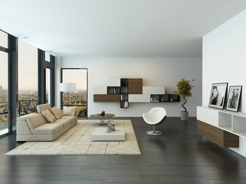 Minimalist High-Rise Apartment Interior