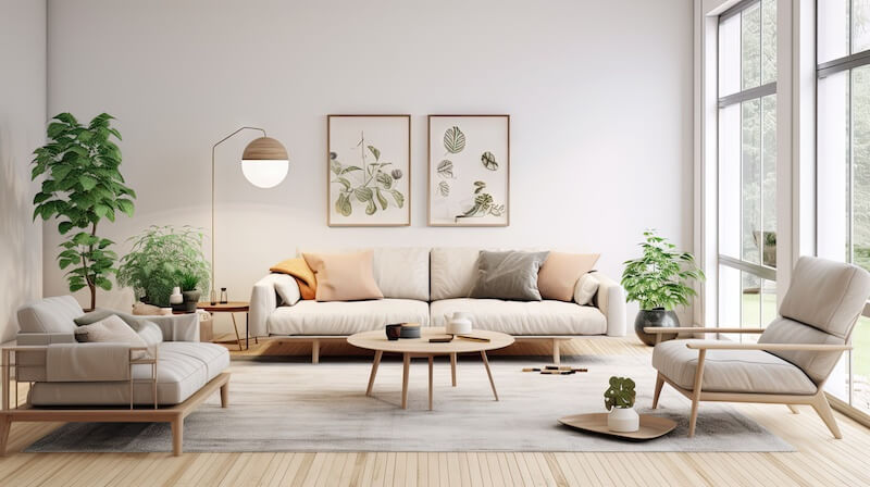 Scandi-Style Living Room in Neutral Color Palette