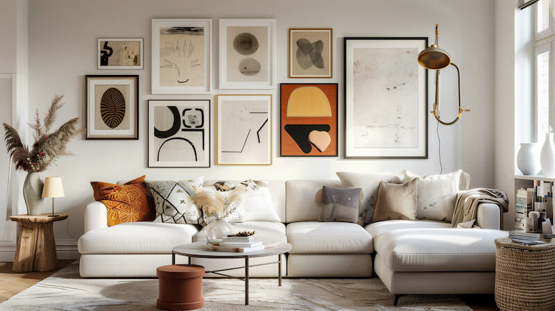 Gallery Wall in Living Room