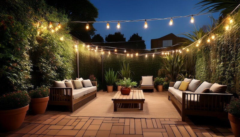 String Lights on Patio