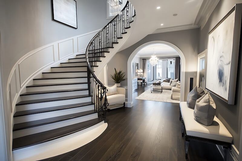 Black Stairs in House