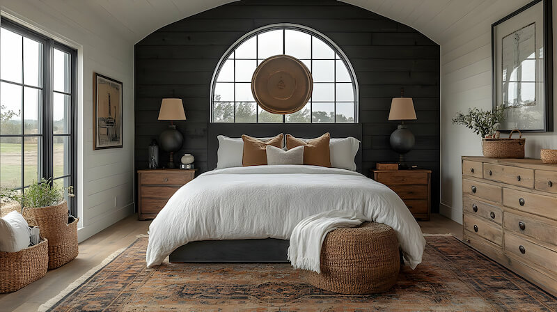 Rustic Black Accent Wall