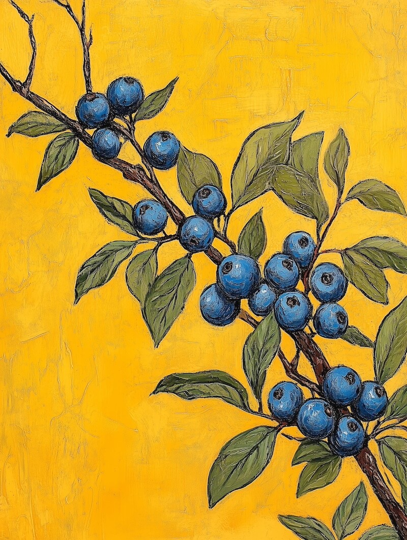 Blueberry Botanical Art