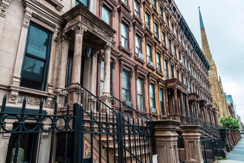 Residential Block in Harlem, NYC