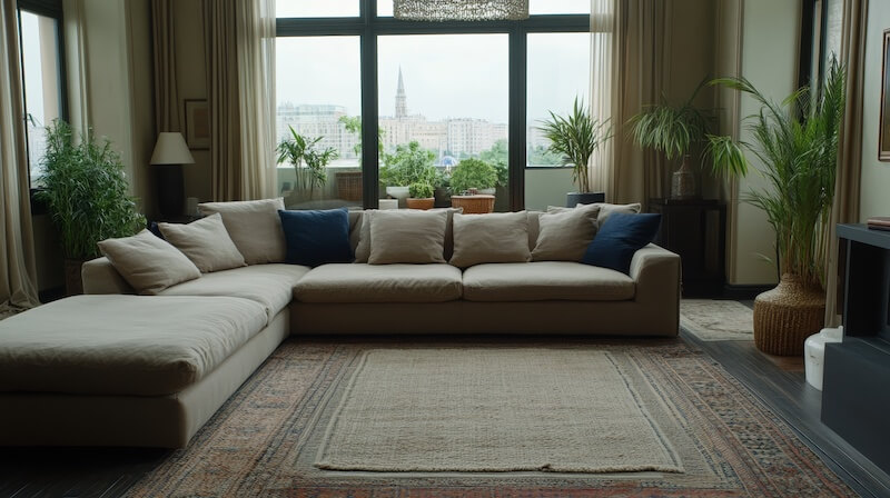 Layered Living Room Rugs