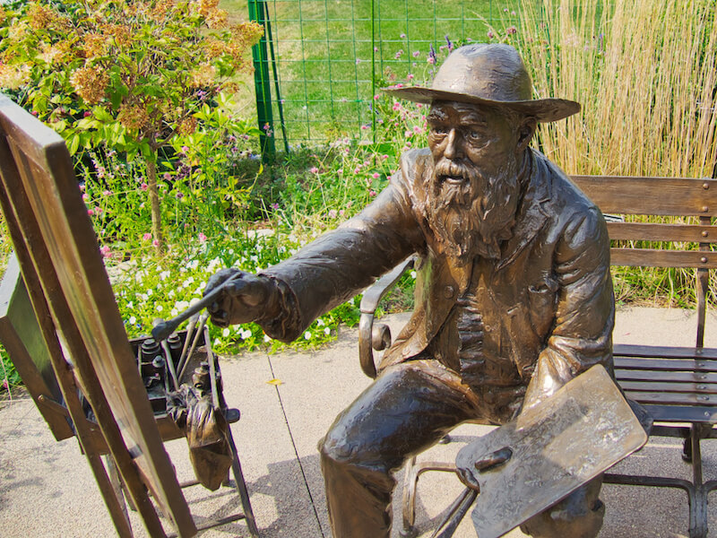 Bronze Claude Monet Sculpture in Overland Park, Kansas