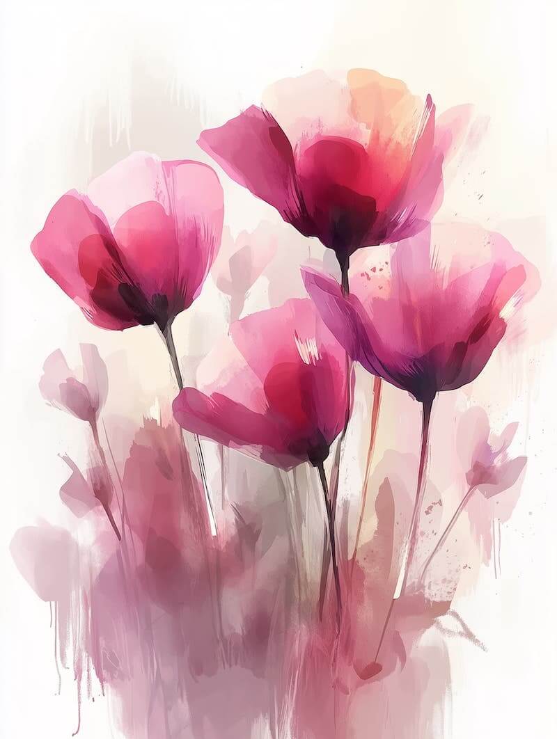 Pretty Pink Flower Wall Art