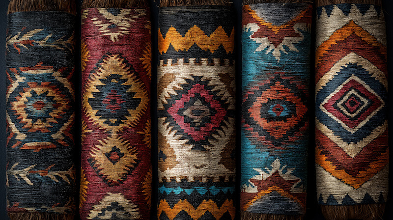 Geometric-Patterned Textiles Reflecting the American Southwest Style